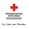 Das Logo des Roten Kreuzes Landesverband Niederösterreich Slogan Aus Liebe zum Menschen unten