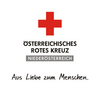 Das Logo des Roten Kreuzes Landesverband Niederösterreich Slogan Aus Liebe zum Menschen unten