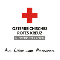 Das Logo des Roten Kreuzes Landesverband Niederösterreich Slogan Aus Liebe zum Menschen unten