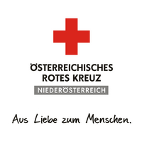 Das Logo des Roten Kreuzes Landesverband Niederösterreich Slogan Aus Liebe zum Menschen unten