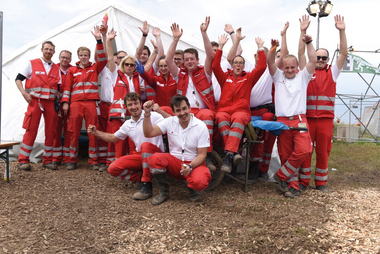 Nova Rock 2018, begeistertes Einsatzteam des Roten Kreuzes