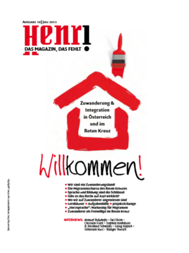 Cover Henri. Das Magazin, das fehlt: Ausgabe 16/2013 – Willkommen!