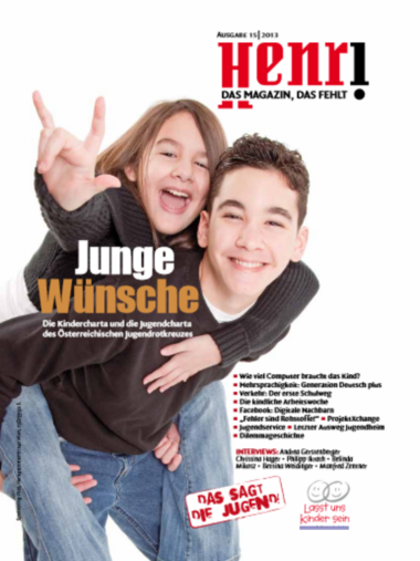 Cover Henri. Das Magazin, das fehlt: Ausgabe 15/2013 – Junge Wünsche