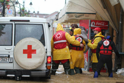 Einsatz nach Hochwasser in Serbien