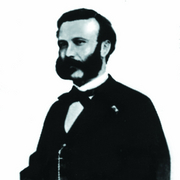 Henry Dunant (1828-1910) der Gründer des Roten Kreuzes. Portrait