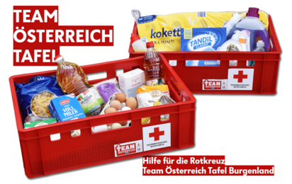 Hilfe für die Team Österreich Tafel Burgenland