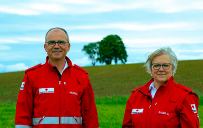 Ortsstellenleiter-Stellvertreter Franz Prankl und Ortsstellenleiterin Monika Bauer