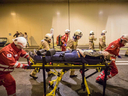 Ein Team aus St. Georgen bei einer Übung in einem Tunnel