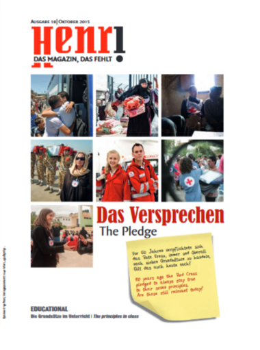 Cover Henri. Das Magazin, das fehlt: Ausgabe 18/2015 – Das Versprechen. The Pledge.