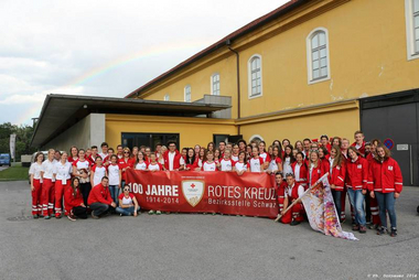 eine Gruppe Jugendlicher beim Bewerb in Hall