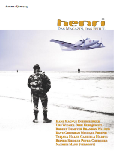 Cover Henri. Das Magazin, das fehlt: Ausgabe 1/2003 – Missing