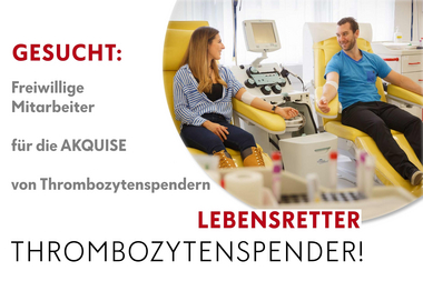 Aktionsfolder zur Akquise von Thrombozytenspender_innen