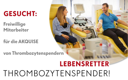 Aktionsfolder zur Akquise von Thrombozytenspender_innen