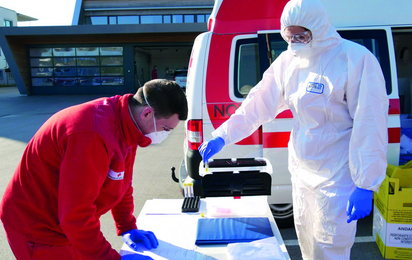 Covid-Testung-Drive-In in Eisenstadt