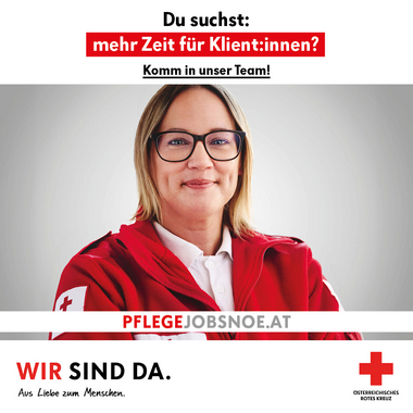 Du suchst mehr Zeit für Klient:innen in der Hauskrankenpflege beim Roten Kreuz NÖ? - Komm in unser Team!