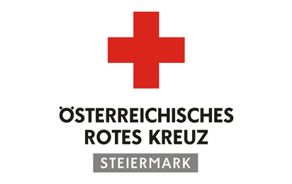 Das Logo des Roten Kreuzes Landesverband Steiermark Slogan Aus Liebe zum Menschen unten