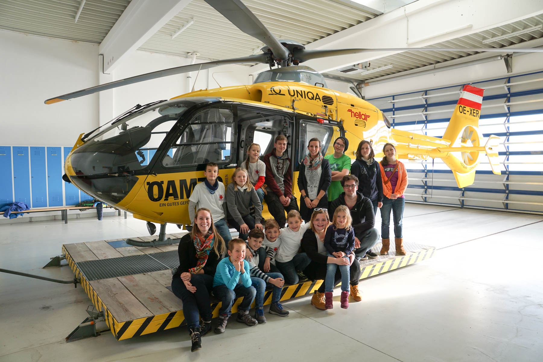 Besuch beim Rettungshubschrauber