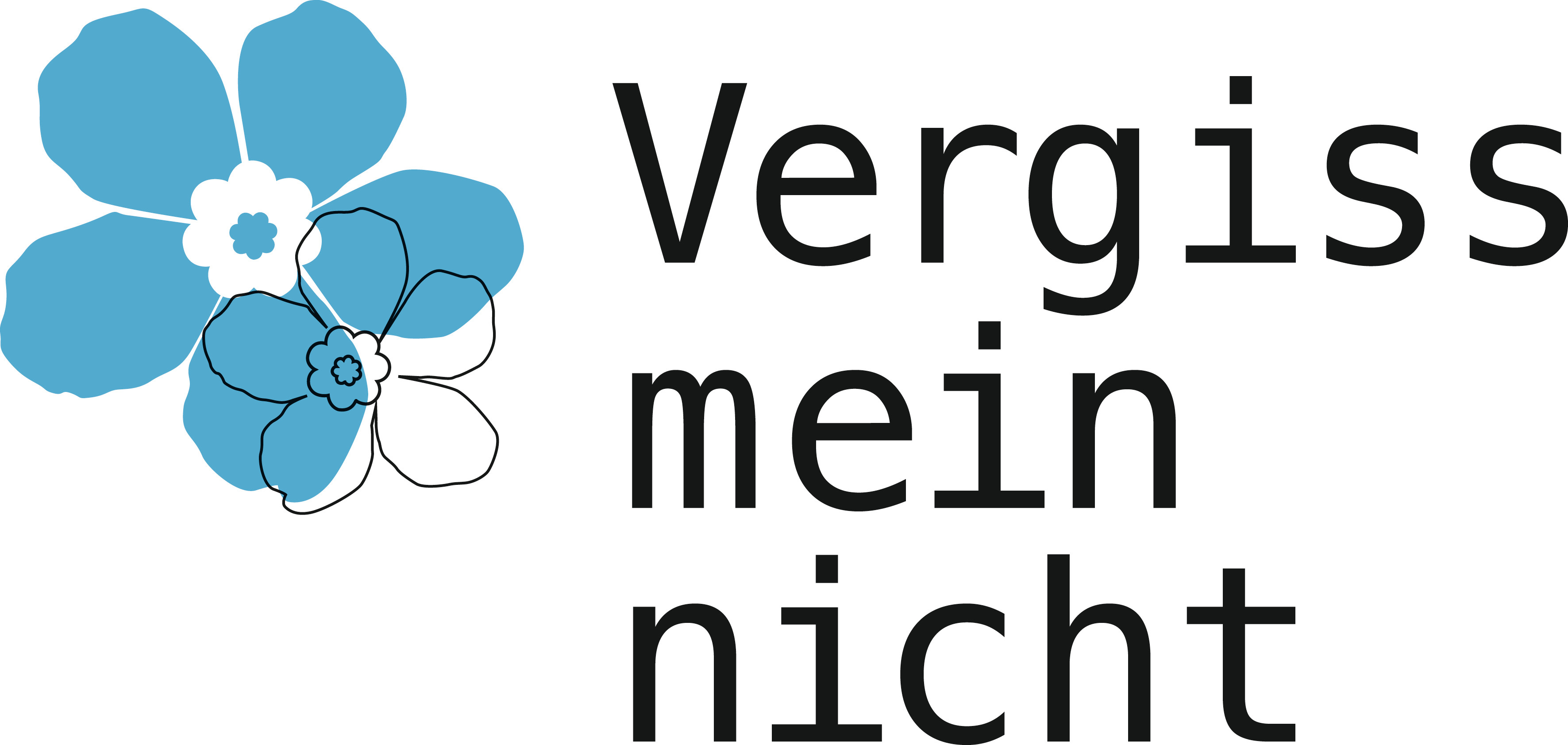 Logo - Vergiss mein nicht, Das Rote Kreuz ist Partner der Initiative für das gute Testament.